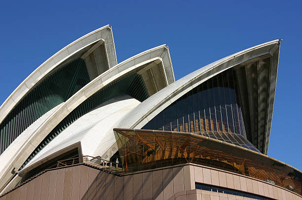 ópera de sydney plano aproximado telhado velas - sydney opera house imagens e fotografias de stock