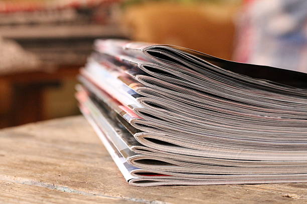 istock Magazines on the wooden table 509845700