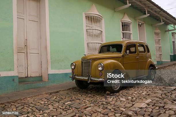 Old Historical American Car At Street Of Trinidad Cuba Stock Photo - Download Image Now