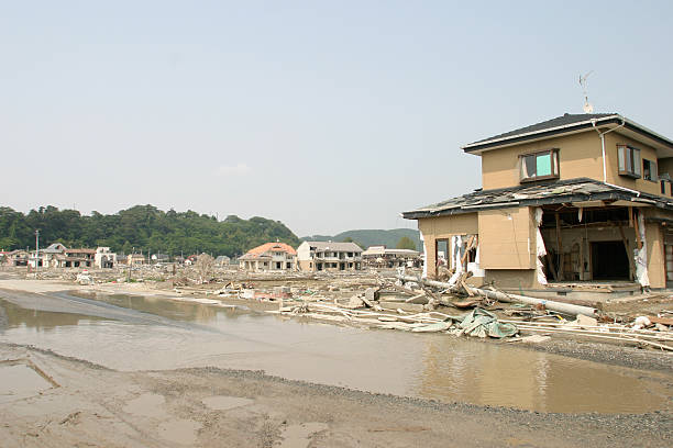 일본 지진 쓰나미 2011 이시노마키 무시레프 파기는 - ishinomaki 뉴스 사진 이미지