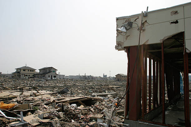 일본 지진 쓰나미 2011 이시노마키 무시레프 파기는 - ishinomaki 뉴스 사진 이미지