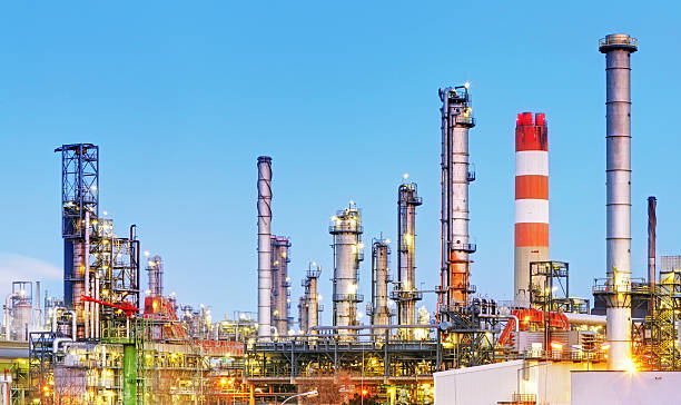 istock Oil refinery at twilight 509848768