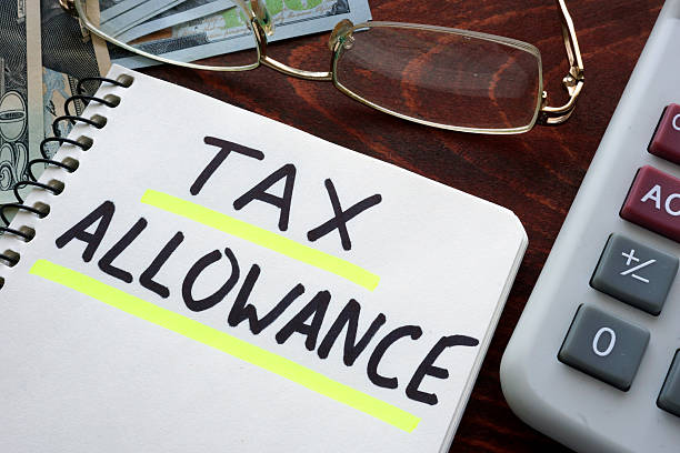 istock Notebook with tax allowances  sign on a table. 509854276