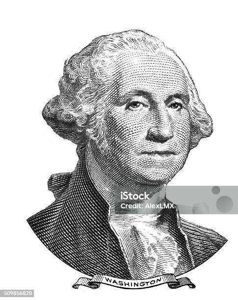 Portrait Of George Washington Stock Illustration - Download Image Now - George Washington, President, Illustration