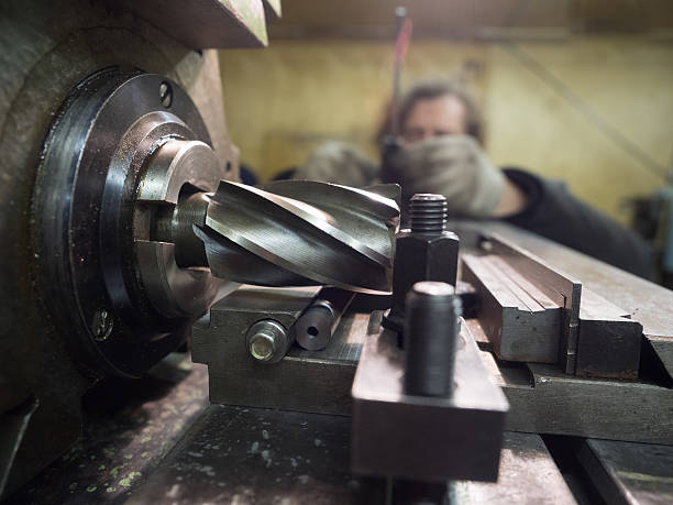 istock Old geen  milling machine, closeup, metalworking 509856864
