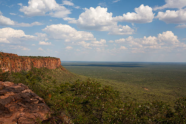 planalto waterberg - landscape panoramic kalahari desert namibia imagens e fotografias de stock