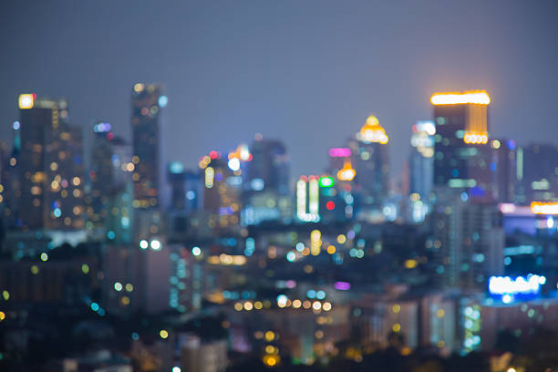 istock Abstract blurred bokeh light big city downtown 509861178