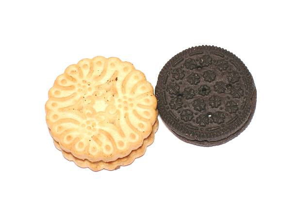 istock Two cookies on white photo. 509861217