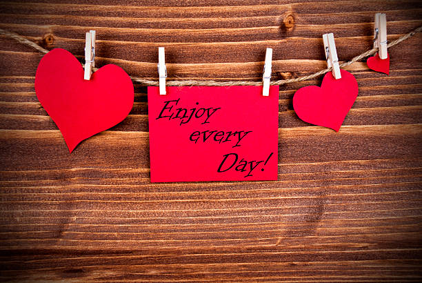 istock Enjoy Every Day on a red Label 509861491