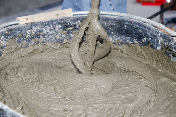 istock Laying tiles, mixing of tile adhesive 509861581