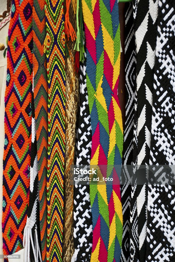 Woven Belts Accessories - Woven Belts - Textiles of Mexico - Craft and indigenous textiles Art And Craft Stock Photo
