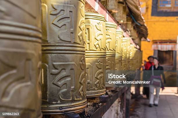 Tibetan Prayer Wheels Stock Photo - Download Image Now - Lhasa - East Asia, Tibet, Asia