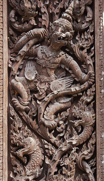 istock Old Thailand Wood Carving Art 509863973