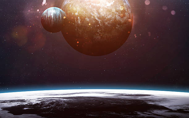 istock Planets over the nebulae in space. This image elements furnished 509864586