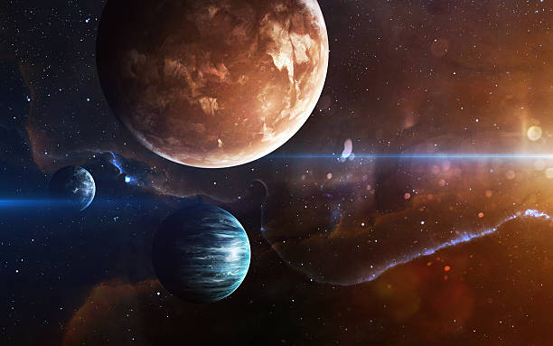 istock Planets over the nebulae in space. This image elements furnished 509864990