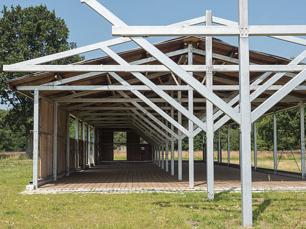 ricostruito caserma in passato nazista transito camp westerbork - adolf hitler displaced persons camp concentration fascism foto e immagini stock