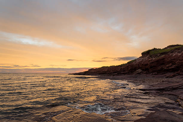 Cavendish beach in the morning stock photo