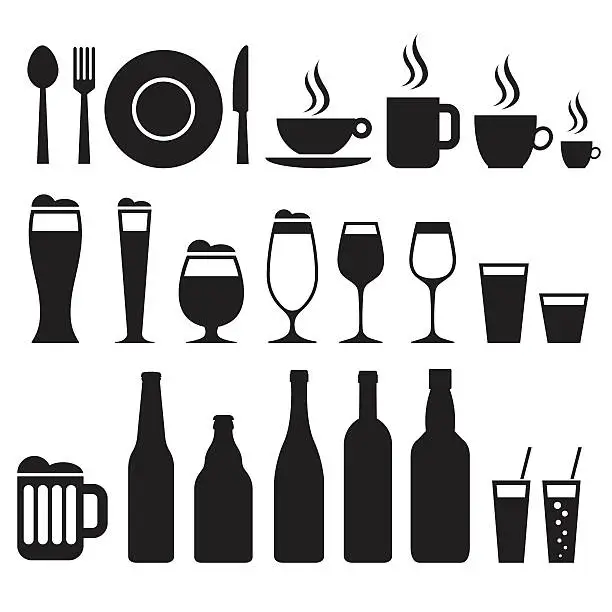 Vector illustration of Restaurant Icons