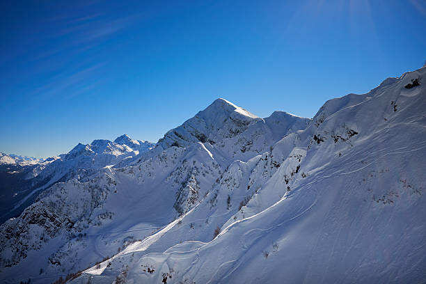 istock Winter mountains panorama with ski slopes. Caucasus 509868694