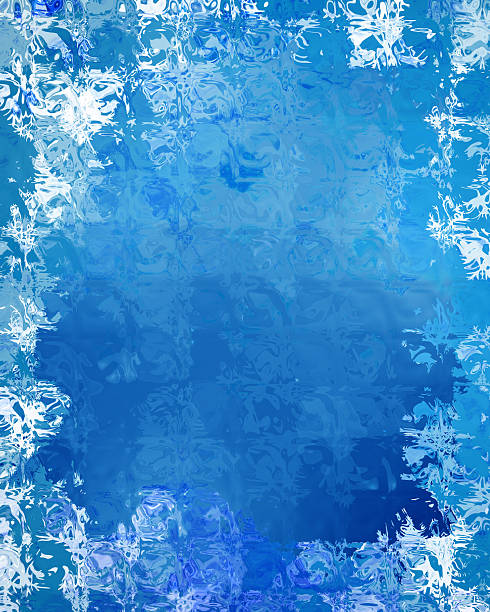 Frame formed by snowflakes stock photo