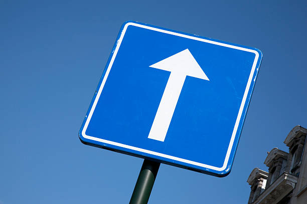 istock Blue and White Arrow Sign 509870650