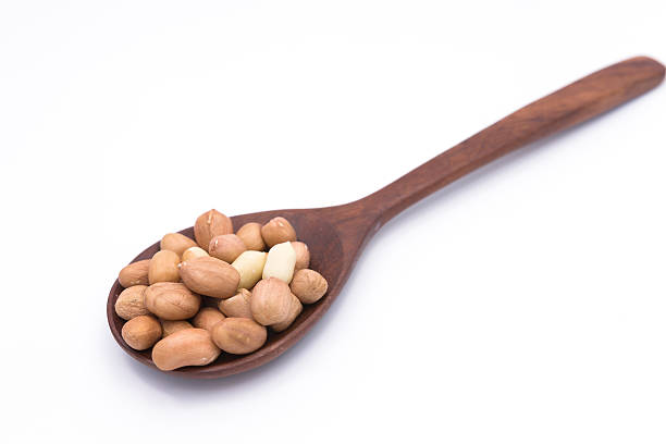 istock Peanut in Gunny Bag on white background 509870818