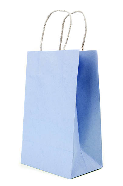 istock Blue Paper bag on white background 509892663