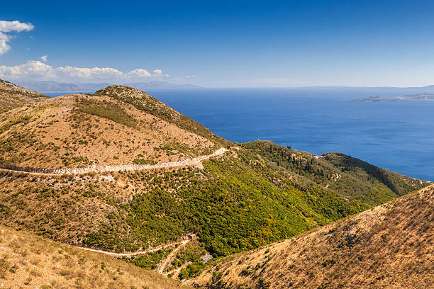istock Aerial view over mountains to the rural road 509896609