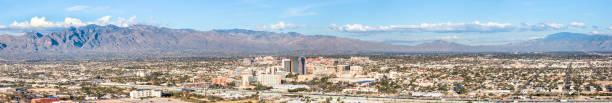 istock Tucson and Catalina Mountains From Sentinel Peak Park - Panorama 509909726