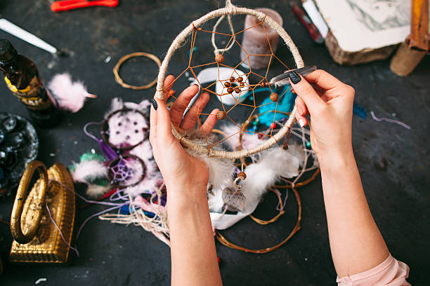 craftswoman shows  Dreamcatcher.