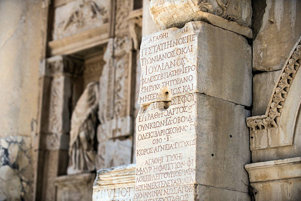 istock Statue of Arete at Celcus Library in Ephesus, Turkey 509915639