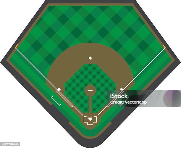 Baseball Diamond Stock Vektor Art und mehr Bilder von Baseball - Baseball, Baseball-Spielball, Baseballfeld