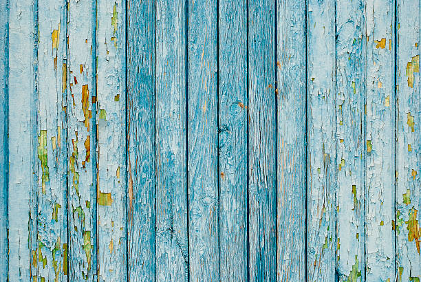 istock Blue Painted Old Wooden Fence 509918681