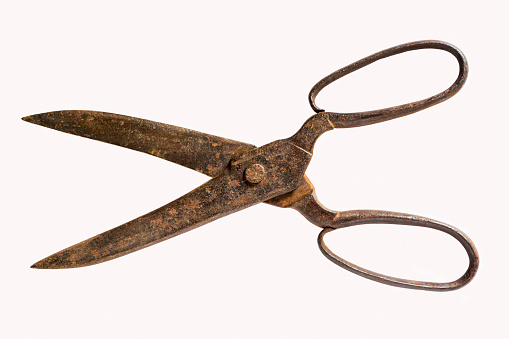 Old rusty scissors