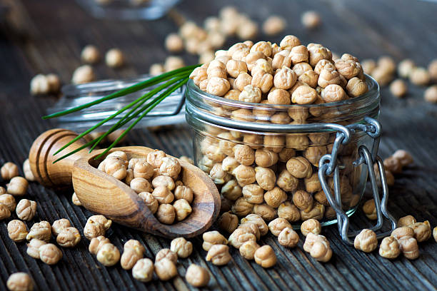 istock Grains of raw chickpeas 509923944