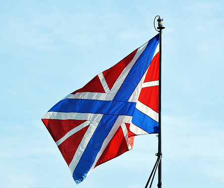Union Jack flying at a sporting event in the UK