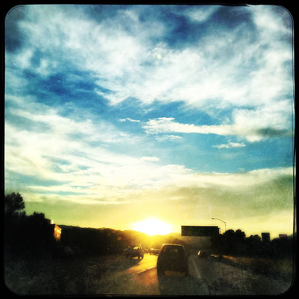 California Commute at Sunset
