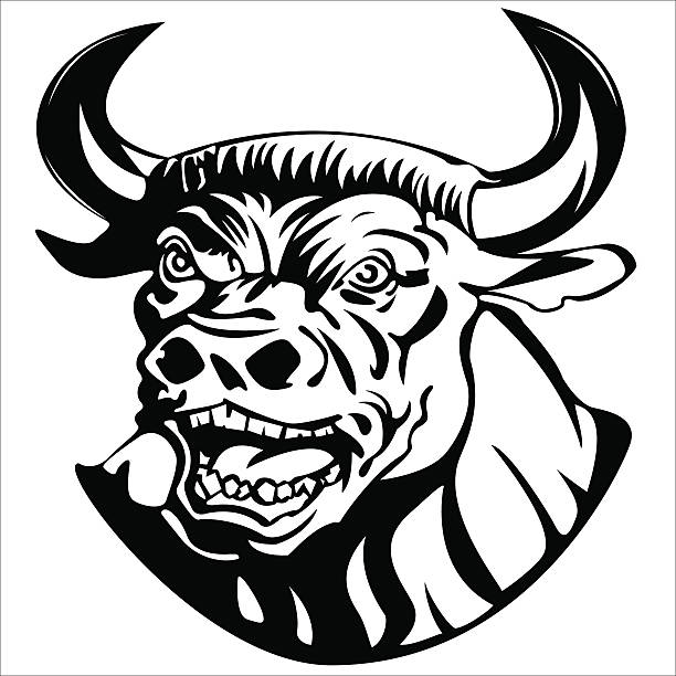 zło minotaur - taurus bull minotaur cow stock illustrations