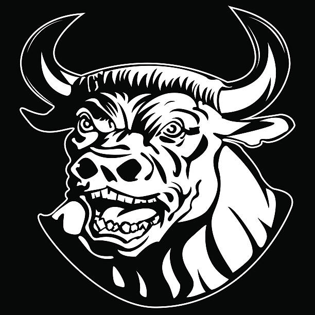 zło minotaur - taurus bull minotaur cow stock illustrations