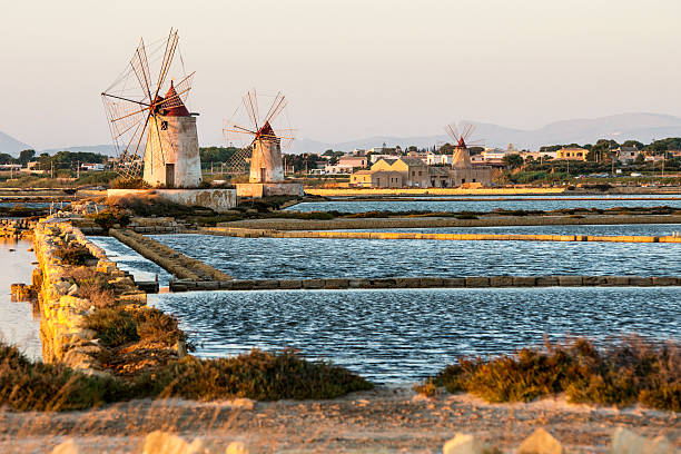 istock Pans of Trapani with windmills, in Sicily 509932068