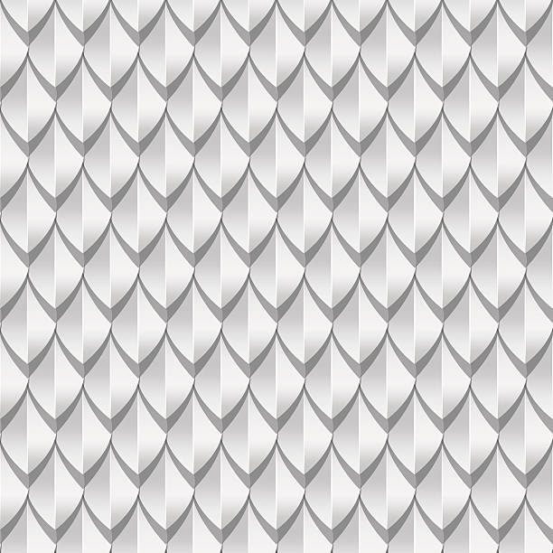 White dragon scales seamless background texture vector art illustration