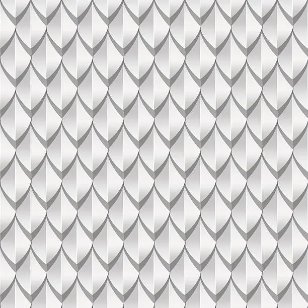 Vector illustration of White dragon scales seamless background texture