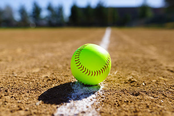 istock Softball in a softball field in California mountains 509935540