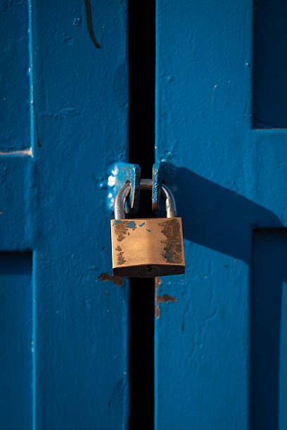 istock Lock on wooden door 509935642