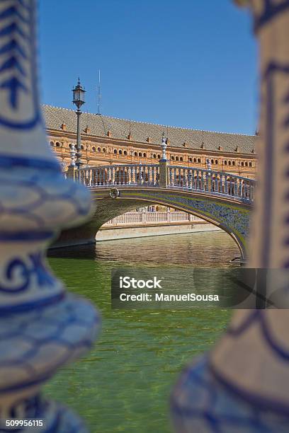 Plaza De Espana A Siviglia Spagna - Fotografie stock e altre immagini di Ambientazione esterna - Ambientazione esterna, Andalusia, Antico - Vecchio stile