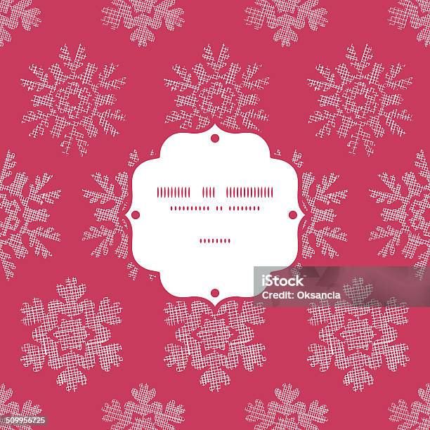 Dentelle Rouge De Noël Flocons De Neige Géométrique Textile Texture De Motif Sans Couture Vecteurs libres de droits et plus d'images vectorielles de Abstrait