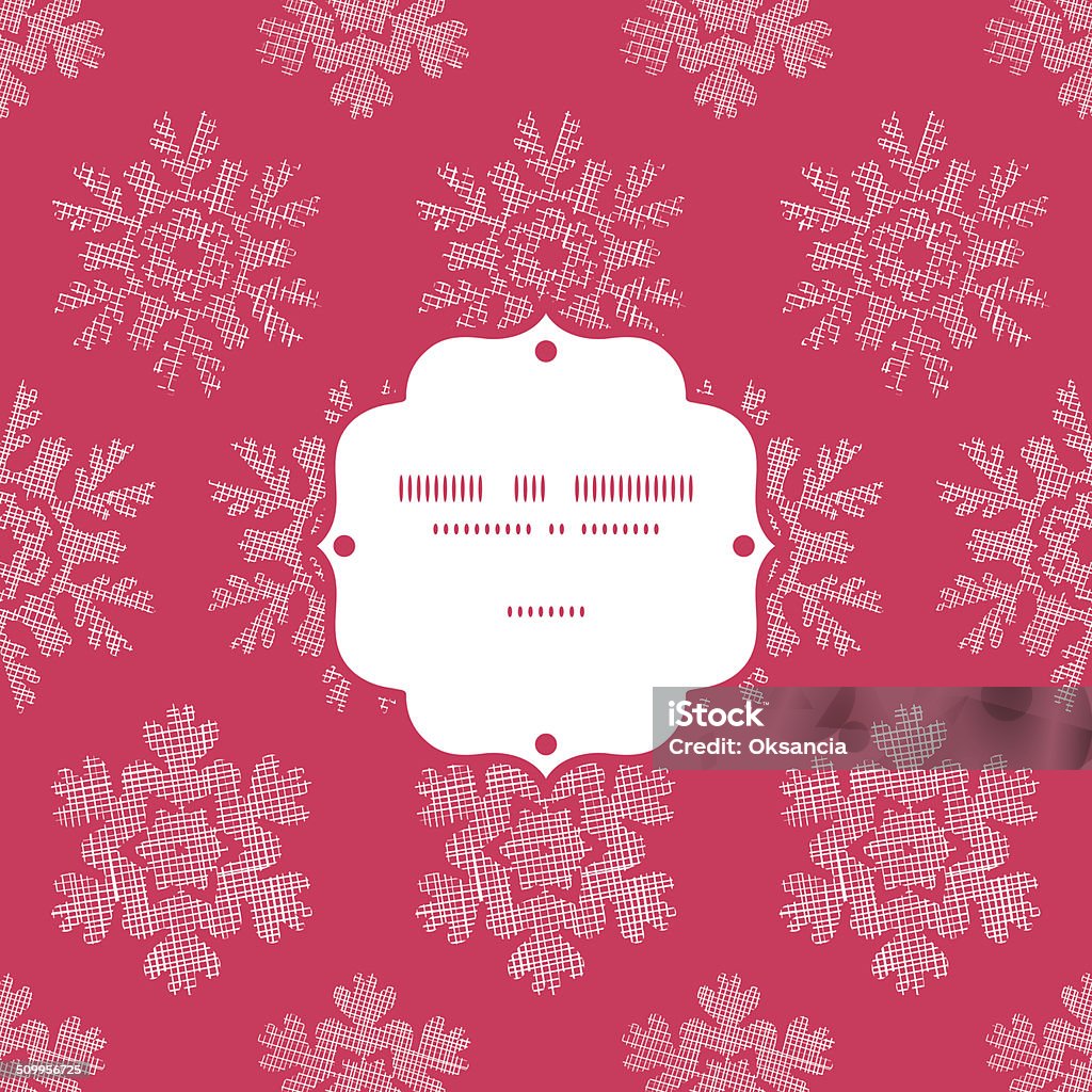 Красное кружево Рождество снежинок геометрические Текстильная текстура кадра Бесшовный узор - Векторная графика Абстрактный роялти-фри