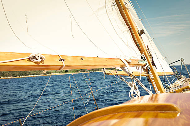 Sailboat Heeling to Windward on Mahone Bay, Nova Scotia