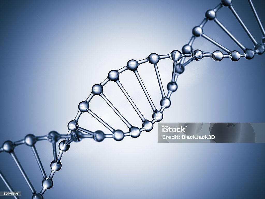 DNA Scientific background. 3D render. DNA Stock Photo
