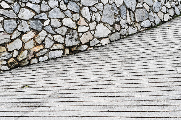 Parede de pedra de fragmentos de rock - foto de acervo